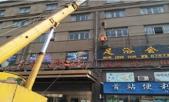 徐州安装较高的门店招牌有什么好的方法？